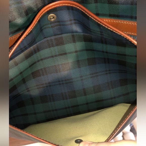Ralph Lauren Black Watch Plaid Crossbody Messenger Bag - Picture 8 of 17